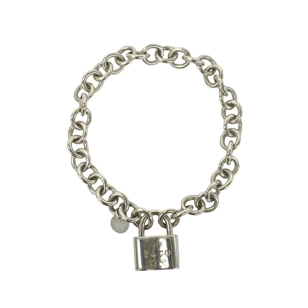 TIFFANY&Co. Tiffany Cadena Lock Bracelet, Sterling Silver 925 Chain Accessory...
